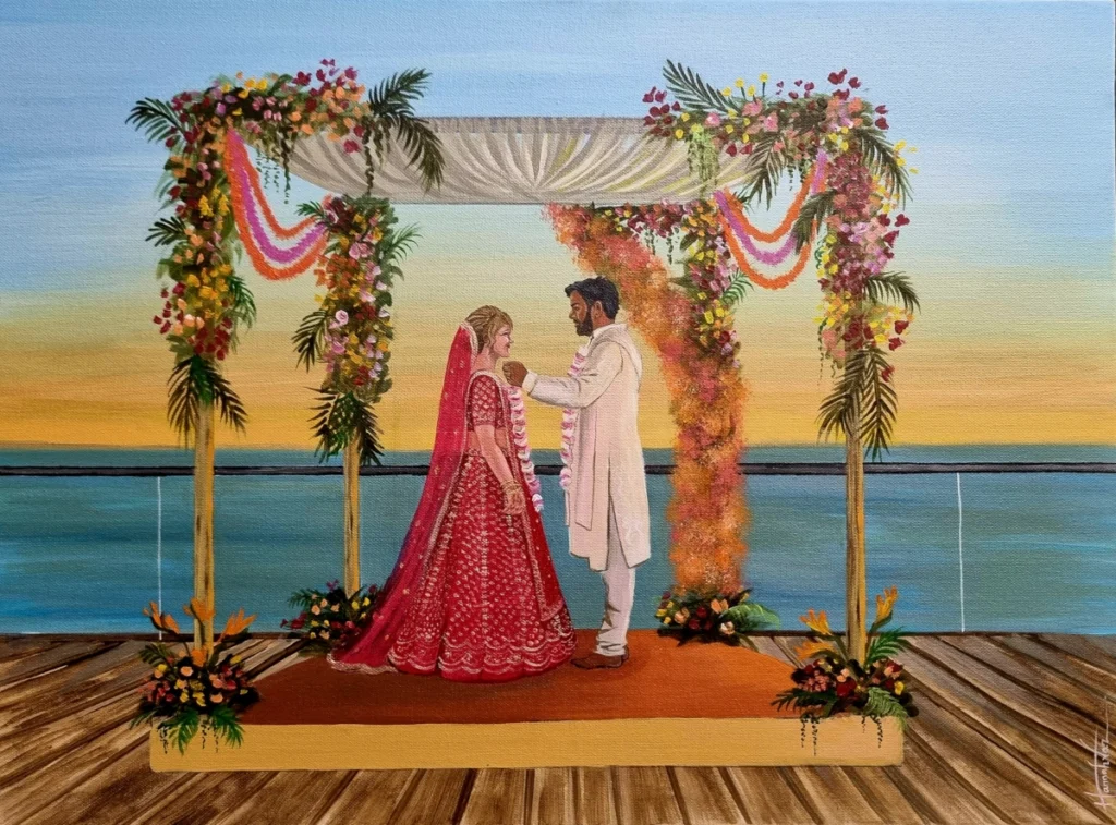 Live Wedding Paintings in Goa