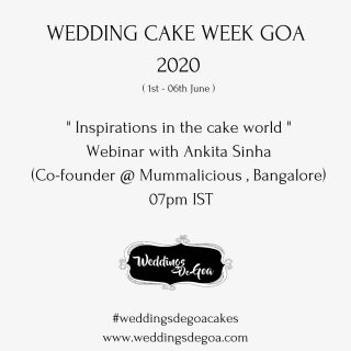 “Inspirations in the Cake World” in conversation with the founder of Bangalore’s Finest Cake shops Mummalicious by Ankita Sinha. #weddingcakes #weddingcakegoa #weddingcakesgoa #weddingsdegoacakes